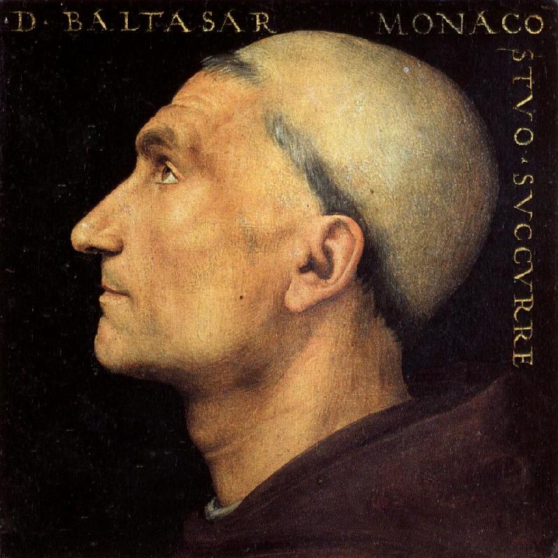 PERUGINO, Pietro Portrait of Baldassare Vallombrosano Sweden oil painting art